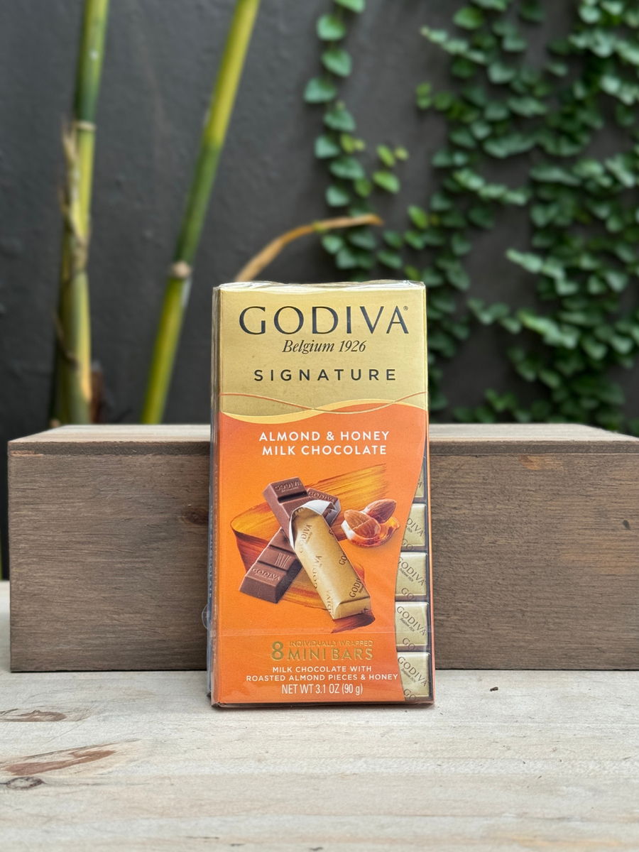 Godiva Signature Almond & Honey Milk Chocolate Mini Bars, 3.1 oz