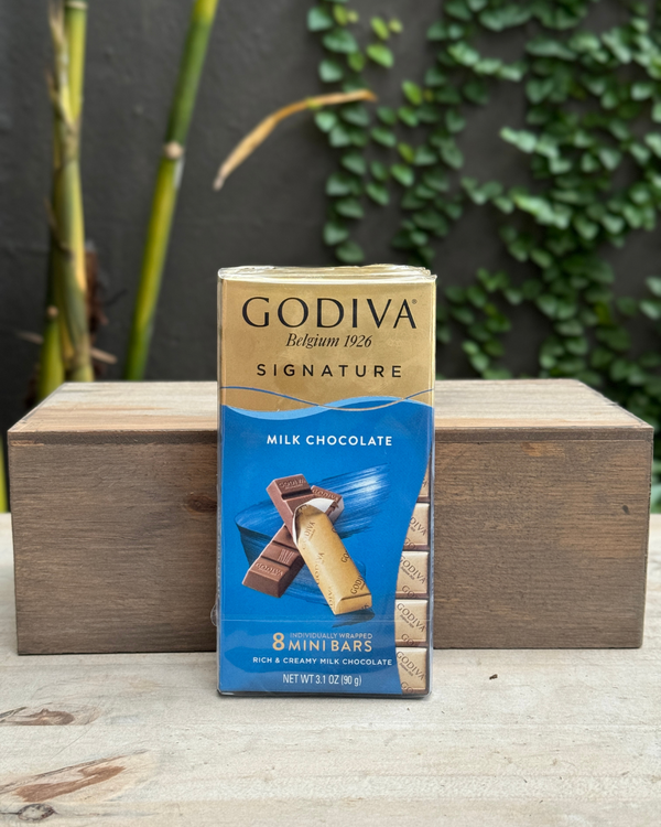Godiva Signature Milk Chocolate Mini Bars, 3.1 oz