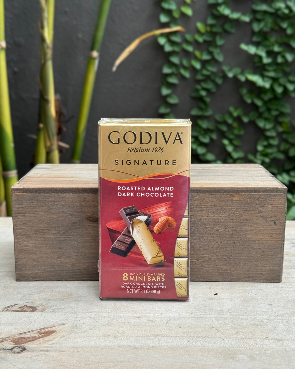 Godiva Signature Roasted Almond Dark Chocolate Mini Bars, 3.1 oz