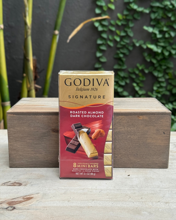 Godiva Signature Roasted Almond Dark Chocolate Mini Bars, 3.1 oz