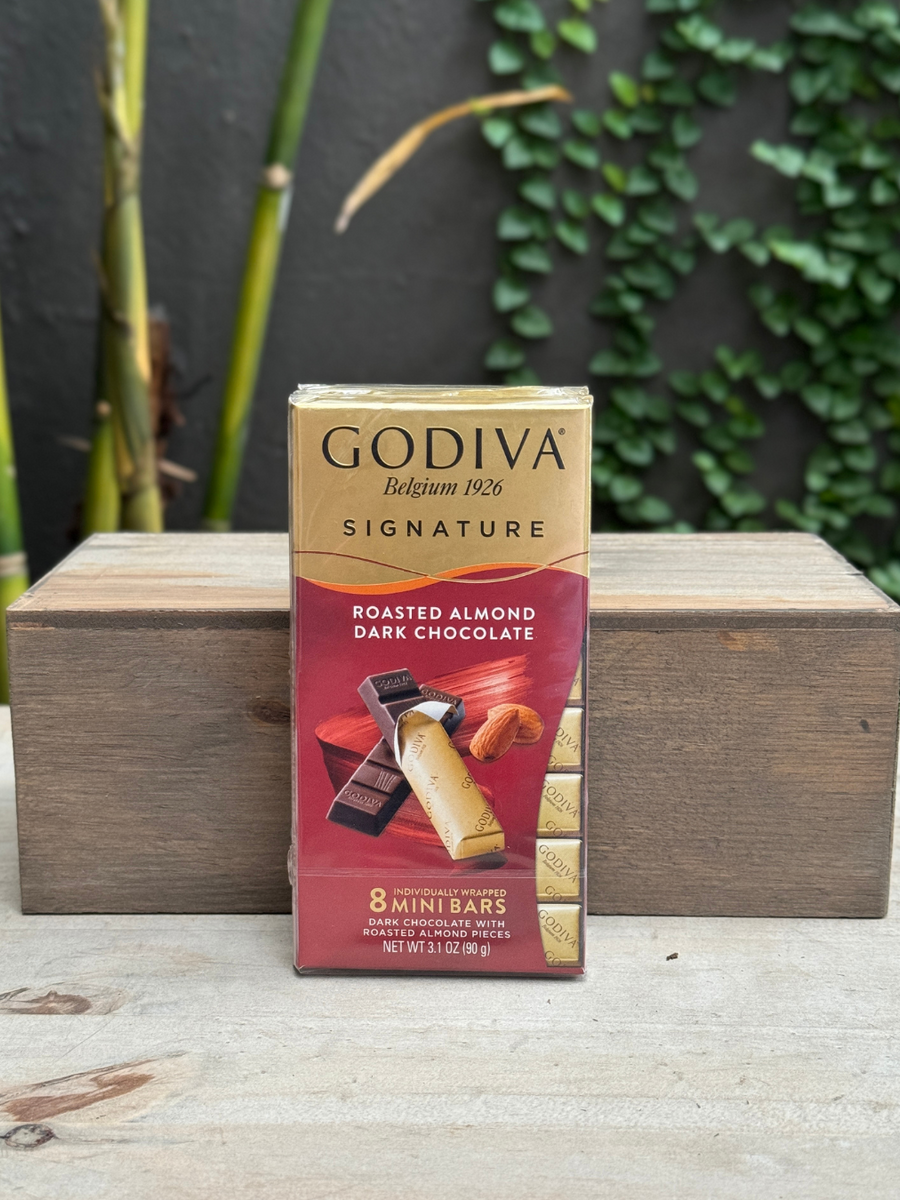 Godiva Signature Roasted Almond Dark Chocolate Mini Bars, 3.1 oz