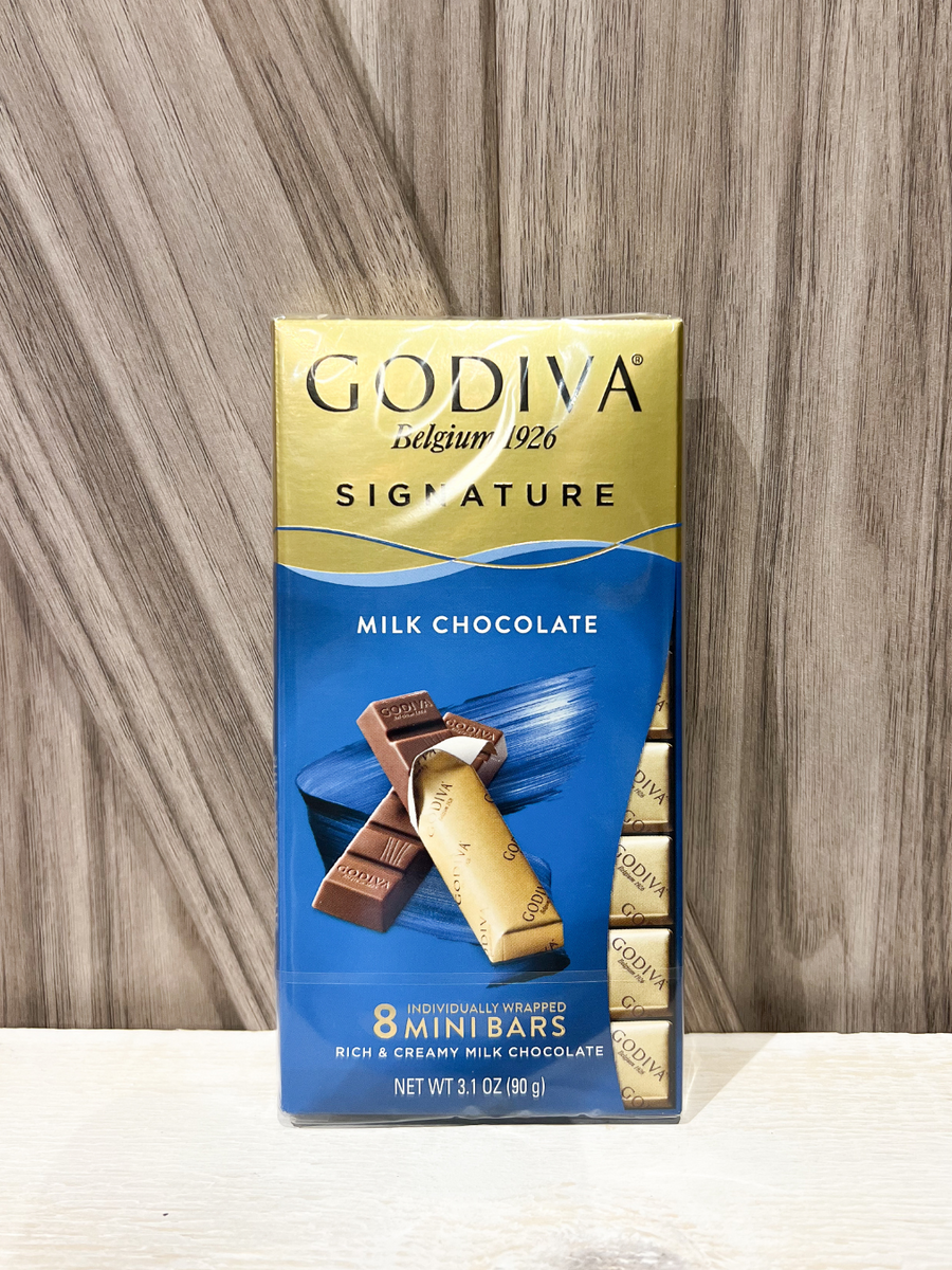 Godiva Signature Milk Chocolate Mini Bars, 3.1 oz