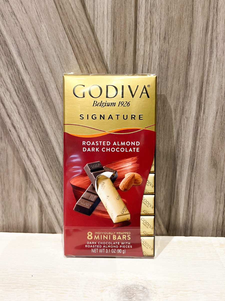 Godiva Signature Roasted Almond Dark Chocolate Mini Bars, 3.1 oz