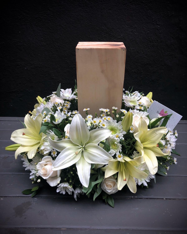 Wrapped Around Our Heart - Urn Arrangement
